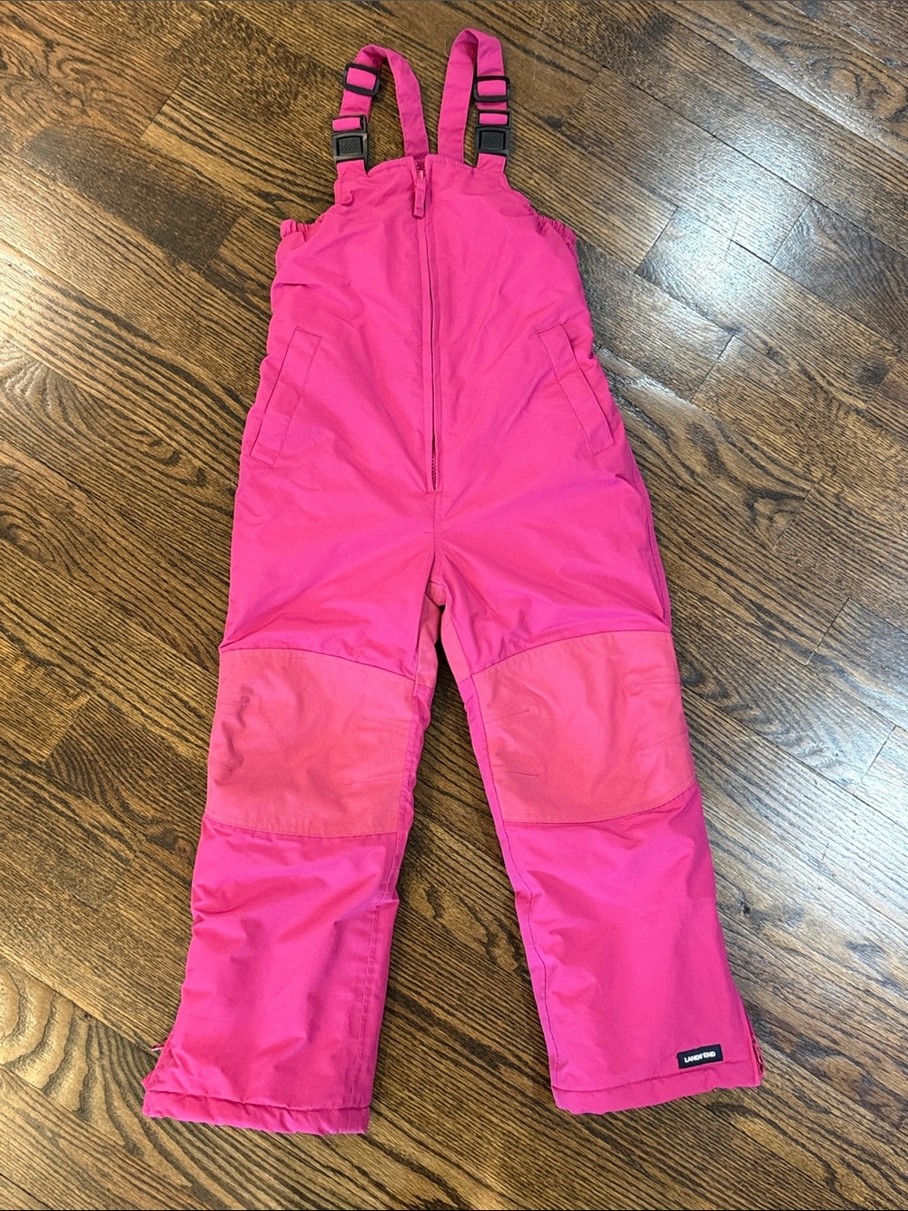 Girls Pink 7T Squall Waterproof Insulated Iron Knee Snow Bibs